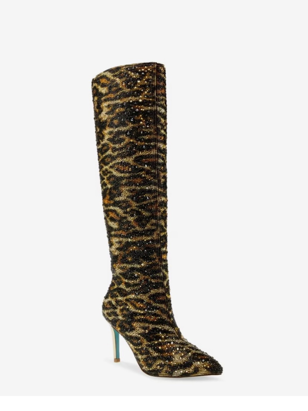 🔥New in Box - Betsey Johnson Leopard Sparkle Lolah Boot - Size 7.